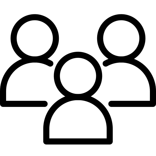 Symbol von drei stilisierten Personen.